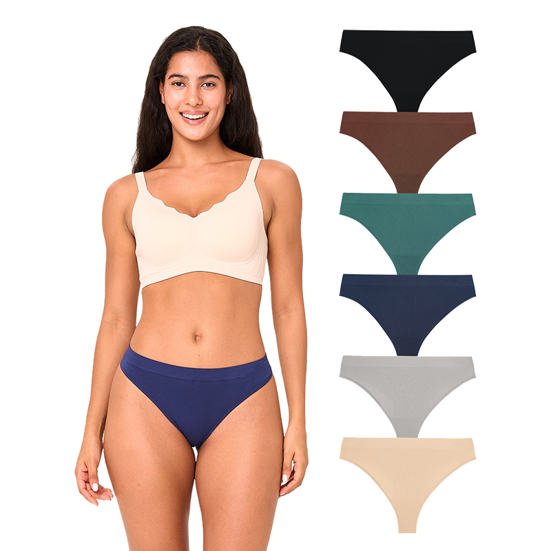 Women’s Seamless Mid-Waist Thongs